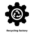 Recycling factory icon vector isolated on white background, logo