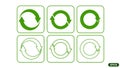 Recycling flat vector icons set. Arrows flat vector icons set Royalty Free Stock Photo