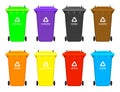 Recycling garbage elements. Bag or containers or cans for different trashes. Sorting and Utilize food waste. Ecology