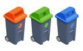 Recycling garbage elements. Sorting and processing of garbage. Royalty Free Stock Photo