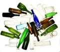 Recycling glass isolated on white Royalty Free Stock Photo