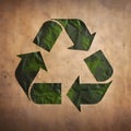 Recycling. Green recycle eco symbol. Recycled arrows sign Royalty Free Stock Photo