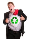 Recycling guy Royalty Free Stock Photo