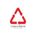 recycling icon  ecology green icons. The iconic Recycle Logo  leaves logo nature leaf Royalty Free Stock Photo