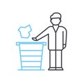 recycling ideas line icon, outline symbol, vector illustration, concept sign