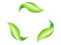 Recycling leaf symbol