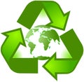 Recycling planet symbol Royalty Free Stock Photo