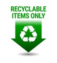 Recycling point sign poster vector concept Royalty Free Stock Photo