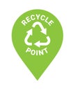 Recycling point sign poster vector concept Royalty Free Stock Photo