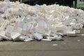 Recycling polystyrine styrofoam Royalty Free Stock Photo