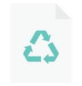 Recycling, Recycling File Color Isolated Vector Icon