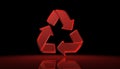 Recycling red sign,illustration