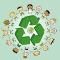 Recycling ring Royalty Free Stock Photo