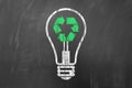 Recycling or saving electric energy Royalty Free Stock Photo