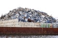 Metal recycling at an industrial plant Royalty Free Stock Photo