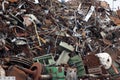 Metal recycling at an industrial plant Royalty Free Stock Photo