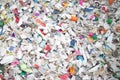 Recycling, shredded plastic Royalty Free Stock Photo