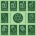 Recycling sign collection 1 Royalty Free Stock Photo