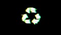 Recycling symbol on analog screen modern glitch