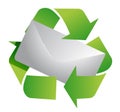 Recycling symbol and letter illustration design