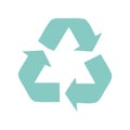 Recycling symbol shapes nature cycle of growth
