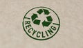 Recycling symbol stamp and stamping Royalty Free Stock Photo