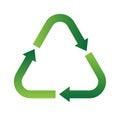 Recycling Symbols For Plastic. Vector icon illustration Royalty Free Stock Photo