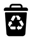 Recycling Symbols For Plastic. Vector icon illustration Royalty Free Stock Photo