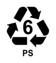 Recycling Symbols For Plastic. Vector icon illustration PS Royalty Free Stock Photo