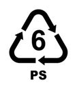 Recycling Symbols For Plastic. Vector icon illustration PS Royalty Free Stock Photo