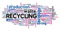 Recycling text concept Royalty Free Stock Photo