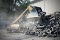 Recycling tire factory Royalty Free Stock Photo