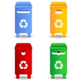 Recycling trash containers