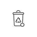 recycling trash icon. ecology Environmental sustainability. Eco friendly symbol template for graphic and web design Royalty Free Stock Photo