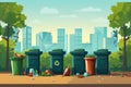 Recycling and waste sorting concept