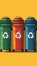 Recycling and waste sorting concept