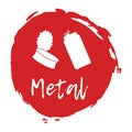 Recycling waste sorting icon - metal. Vector illustration Royalty Free Stock Photo