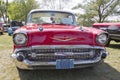 Red 1957 Chevy Bel Air Grill View Royalty Free Stock Photo