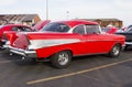 Red 1957 Chevy Rear & Side View Royalty Free Stock Photo