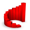 Red 3d graph Royalty Free Stock Photo