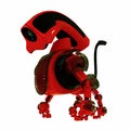 Red 3d robotic toy dog Royalty Free Stock Photo