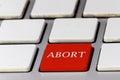 Red Abort Key on a Keyboard