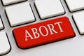 Red Abort Key on a Keyboard Royalty Free Stock Photo