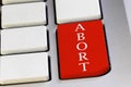 Red Abort Key on a Keyboard
