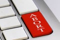 Red Abort Key on a Keyboard Royalty Free Stock Photo