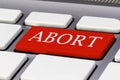 Red Abort Key on a Keyboard Royalty Free Stock Photo