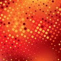 Red abstract background with colorful dots