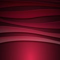 Red abstract background with curved lines