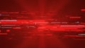 Red Digital Glitch Effect with Horizontal Lines and Rays abstract background Royalty Free Stock Photo