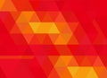 Red Triangulation Abstract Background with Orange Gradations Royalty Free Stock Photo